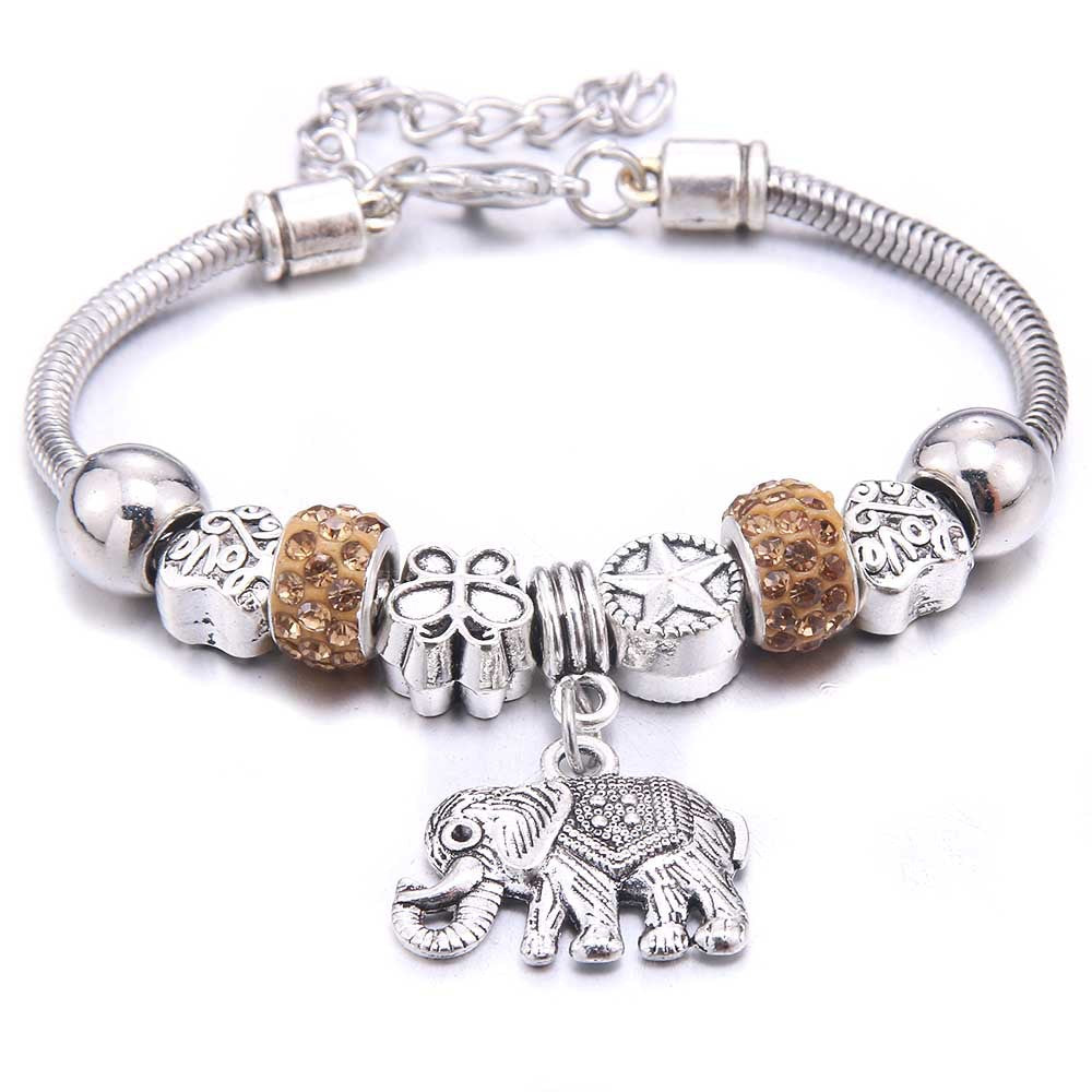 Women's Grid Popular Adjustable Crystal Love Butterfly Bracelets