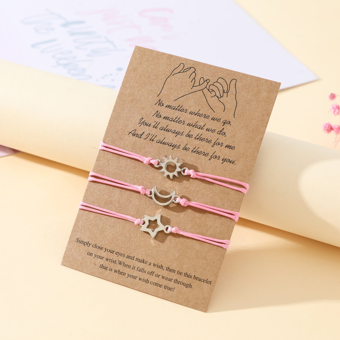 Friendship Card Personality Alloy Sun Moon Bracelets