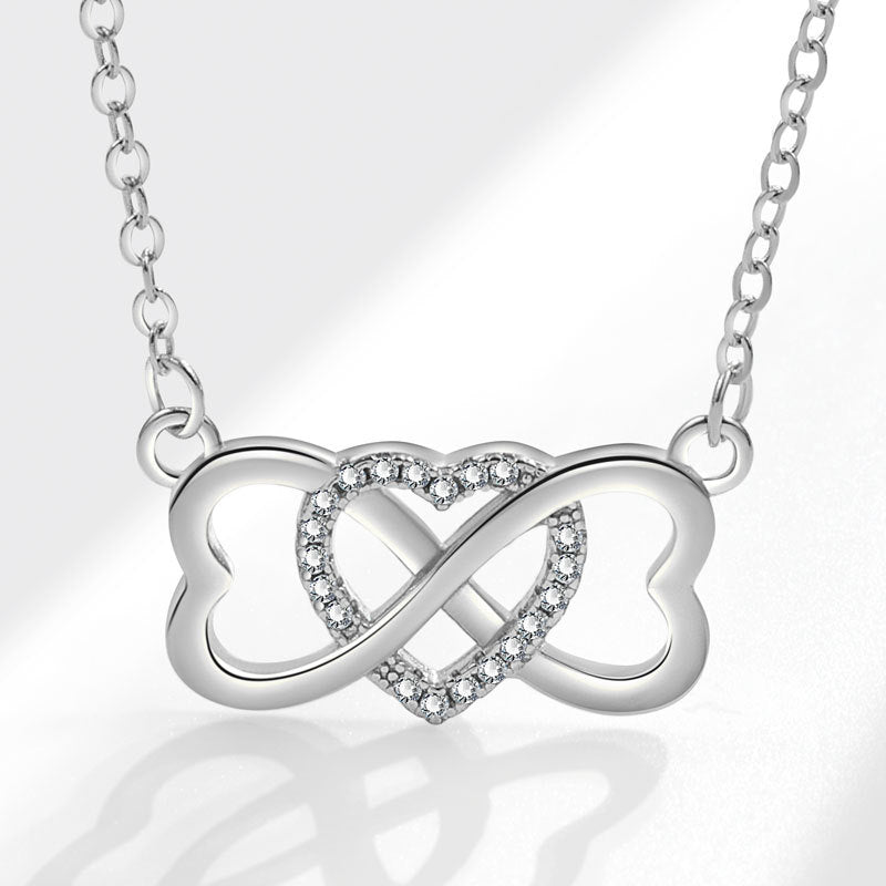 Women's Fashion Gold Heart-shaped Lucky Infinite Eternal Necklaces