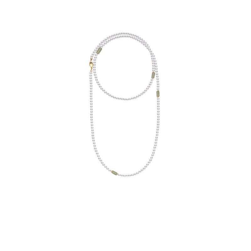 Women's Long Pearl Fashion Double Layer Twin Necklace