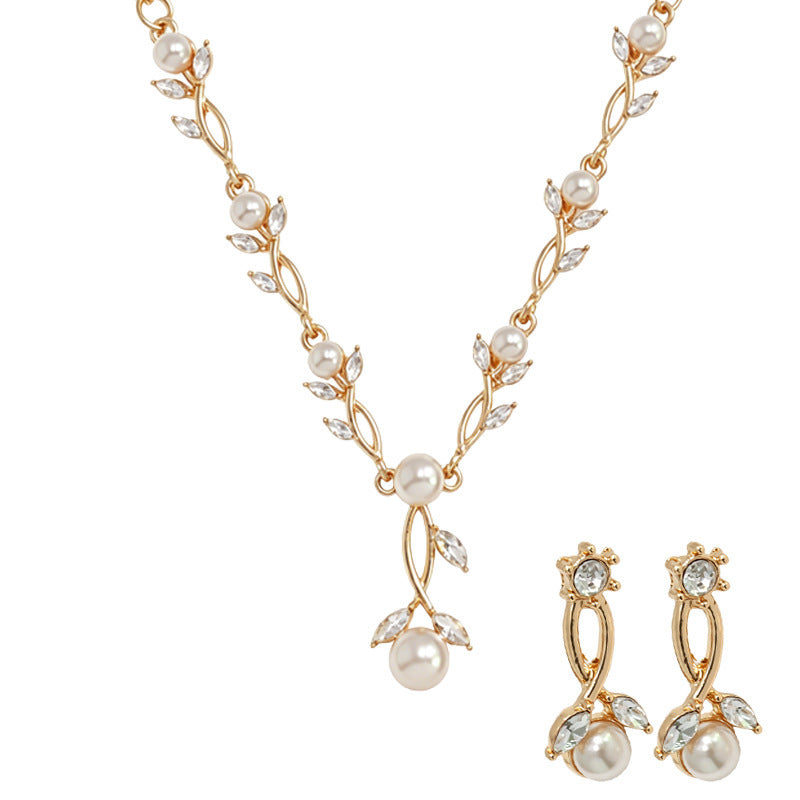 Best Selling Pearl Suite Rhinestone Bridal Wedding Rings