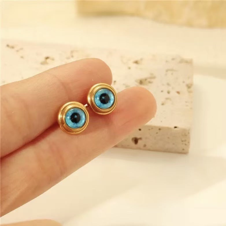 Women's Niche High Sense Angel Eyes Stud Earrings