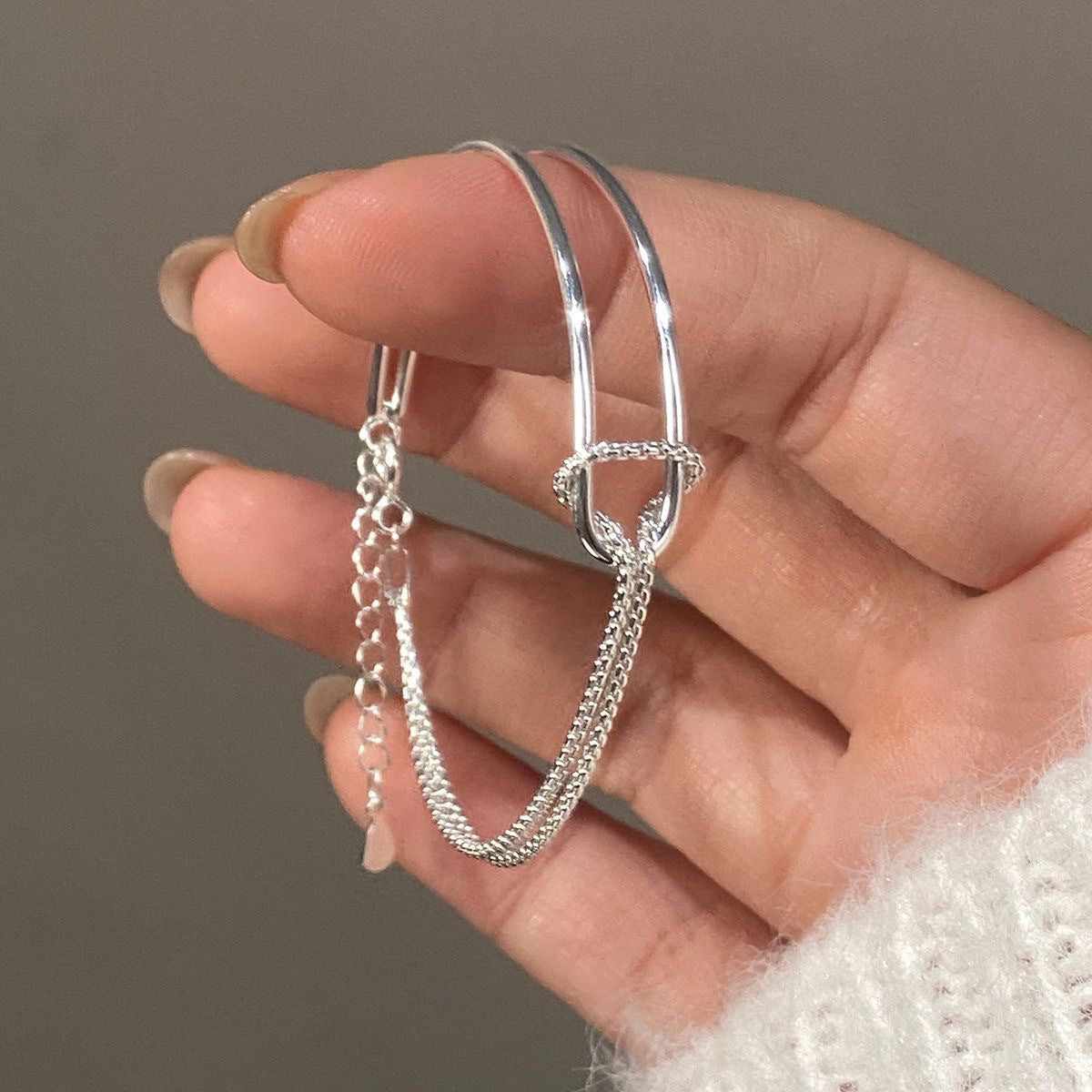 Half Geometric Arc Lines Personality Stitching Bracelets