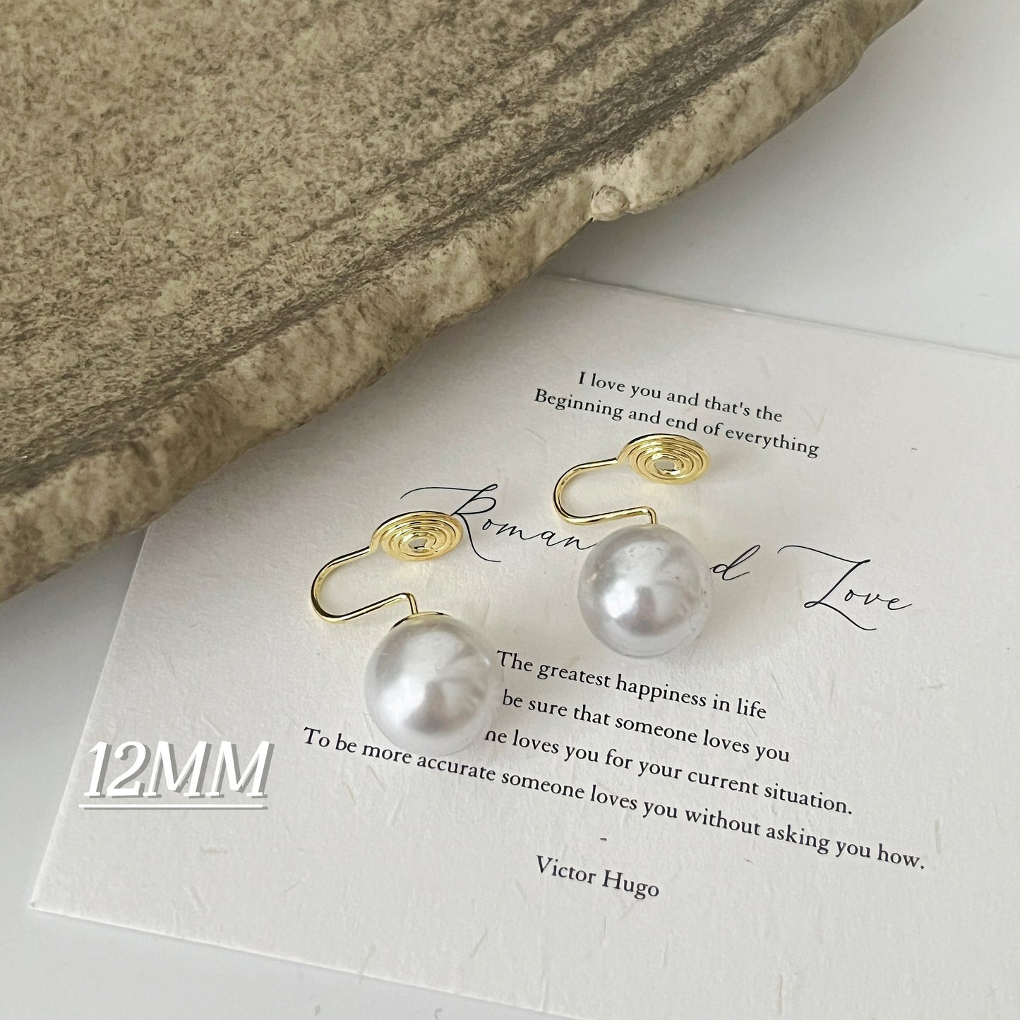 Women's Pearl Mosquito Coil Without Pierced Ears French Style Retro Elegant Ear Clip