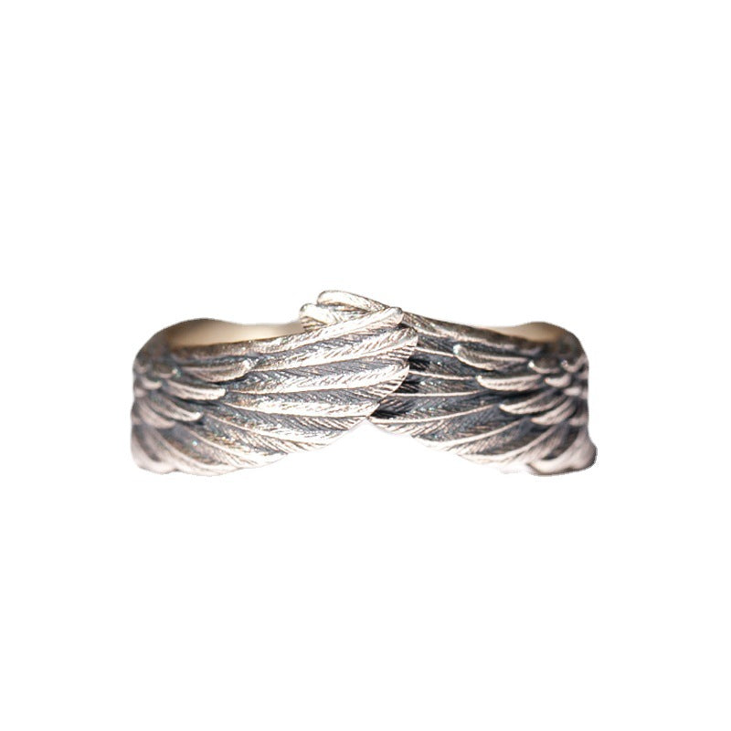 Women's & Men's & Angel Wings Thai Sier Couple And Rings