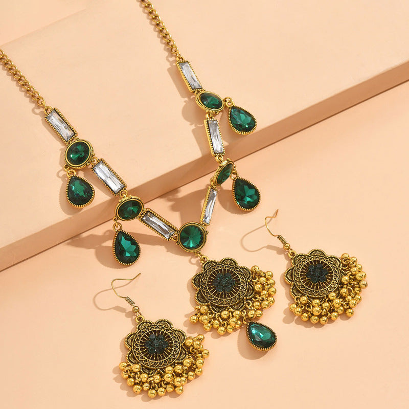 Indian Ethnic Style Vintage Gemstone Beads 2 Necklaces