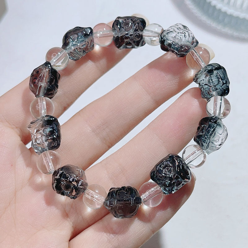 Chinese Style Ten Glaze Lion Female Bracelets