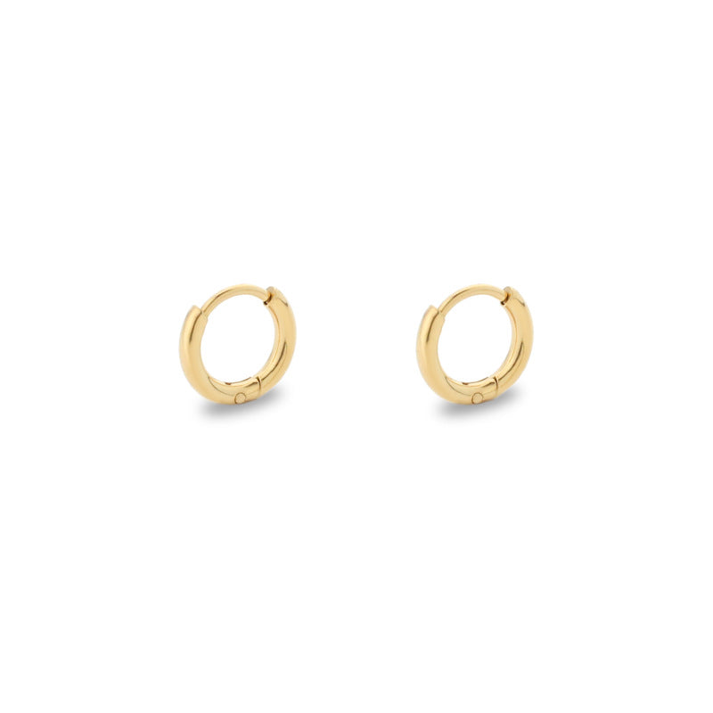 Titanium Steel Stainless Coil Trendy Arc Glossy Ear Buckle