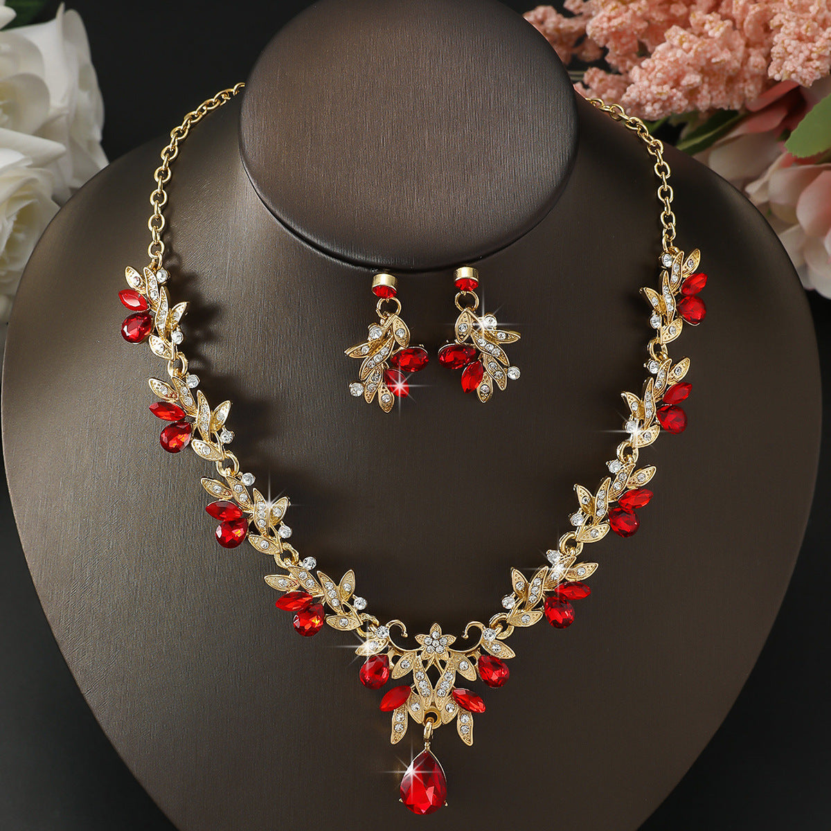 Classy Elegant High-grade Two-piece Wedding Banquet Earrings