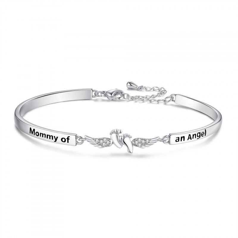 Lady's Angel Wings In Memory Of Bracelet