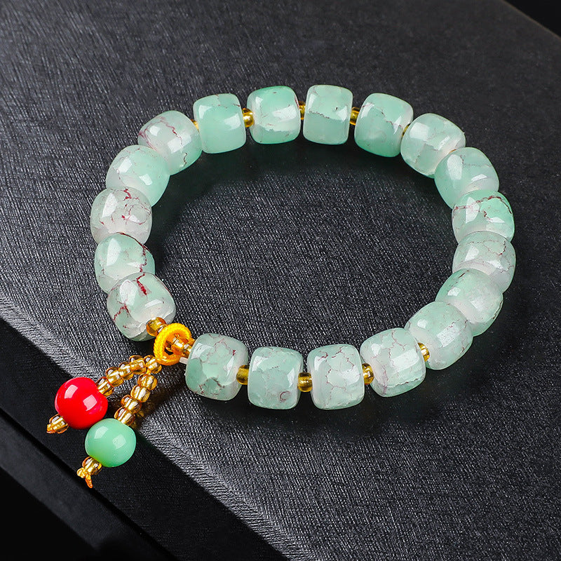 Flower Crack Barrel Beads Crystal Small Bracelets