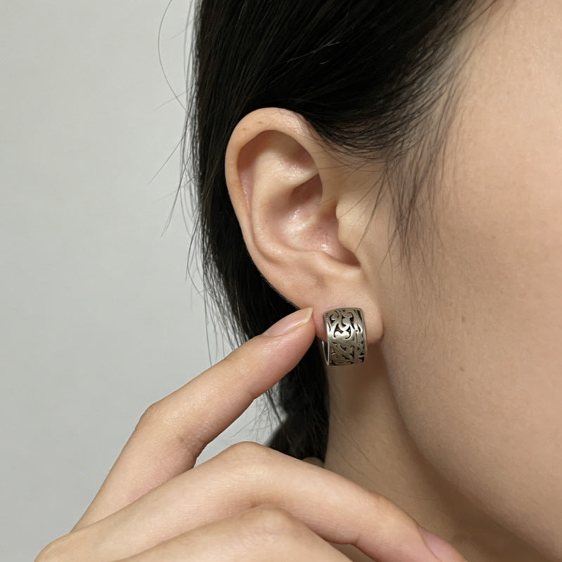 Women's Hollow Cloud Ear Clip Thai Sier Earrings