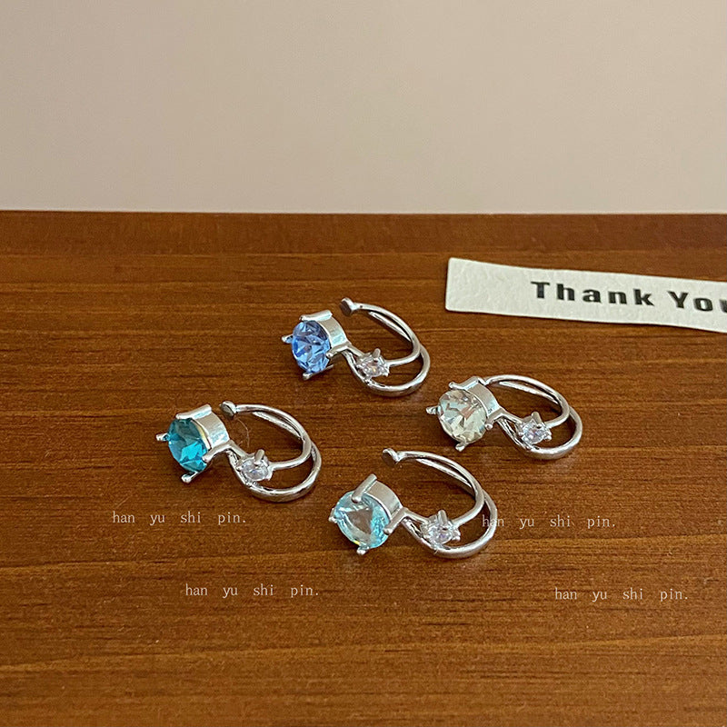 Design Simple Zircon U-shaped Daily Commuting Ear Clip