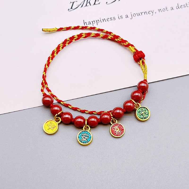 Exclusive Safe Joy Emperor Sandstone Hand-woven Bracelets