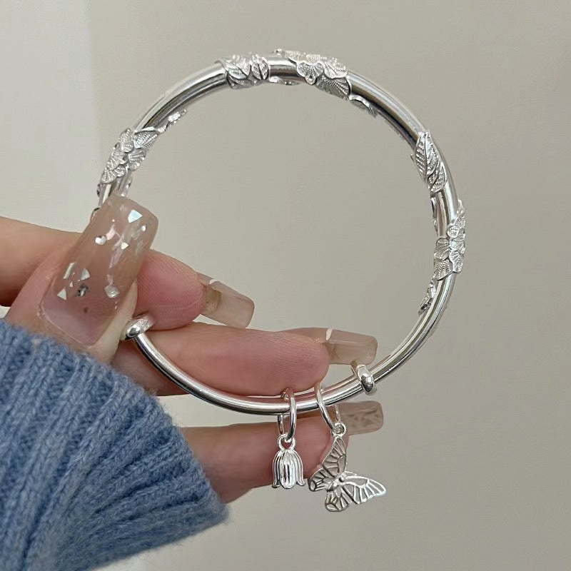 Like Brocade Flower Stamen Butterfly Bell Solid Bracelets