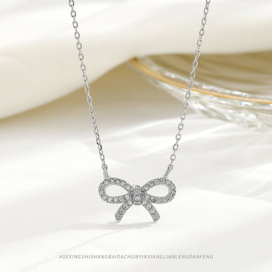 Women's Bow Temperamental Minority High-grade Ornament Design Necklaces