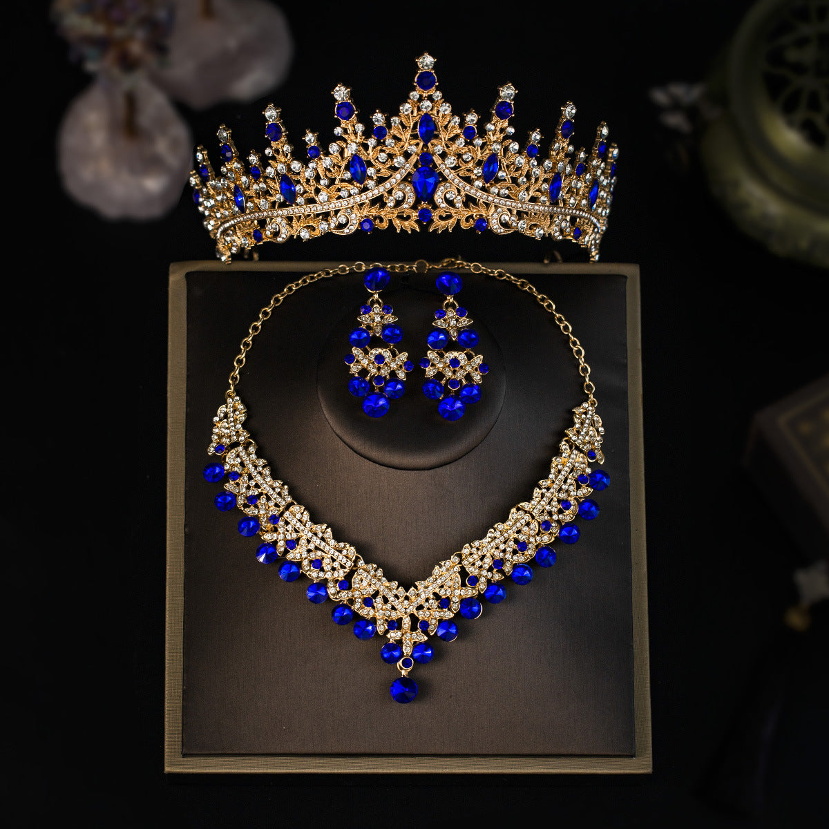 Bridal Three-piece High Sense Ball Wedding Decoration Alloy Jewelry Set
