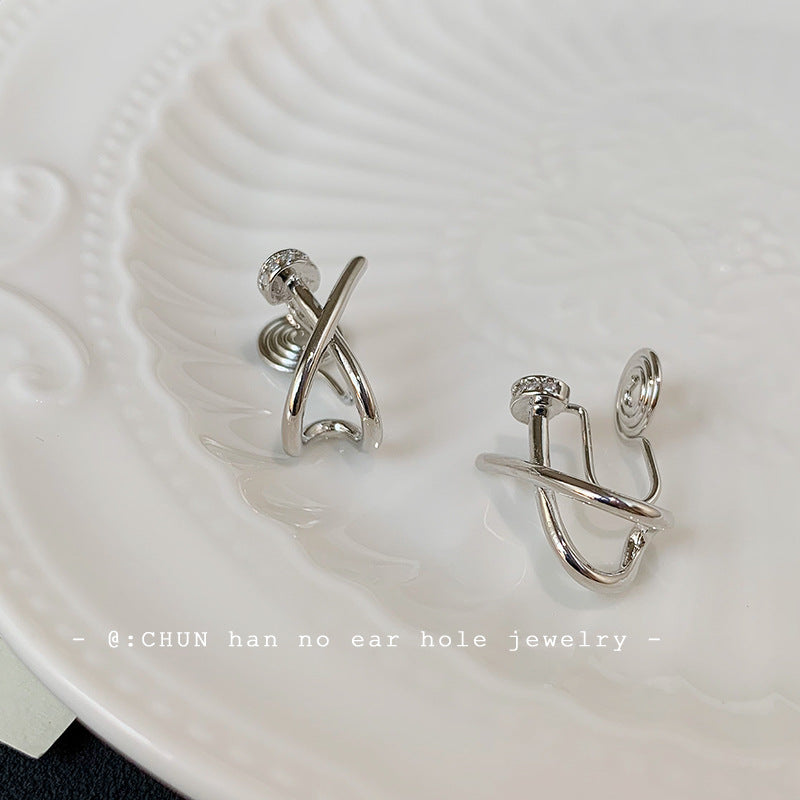 Women's Without Pierced Temperament Personalized Minority Fashion Rings