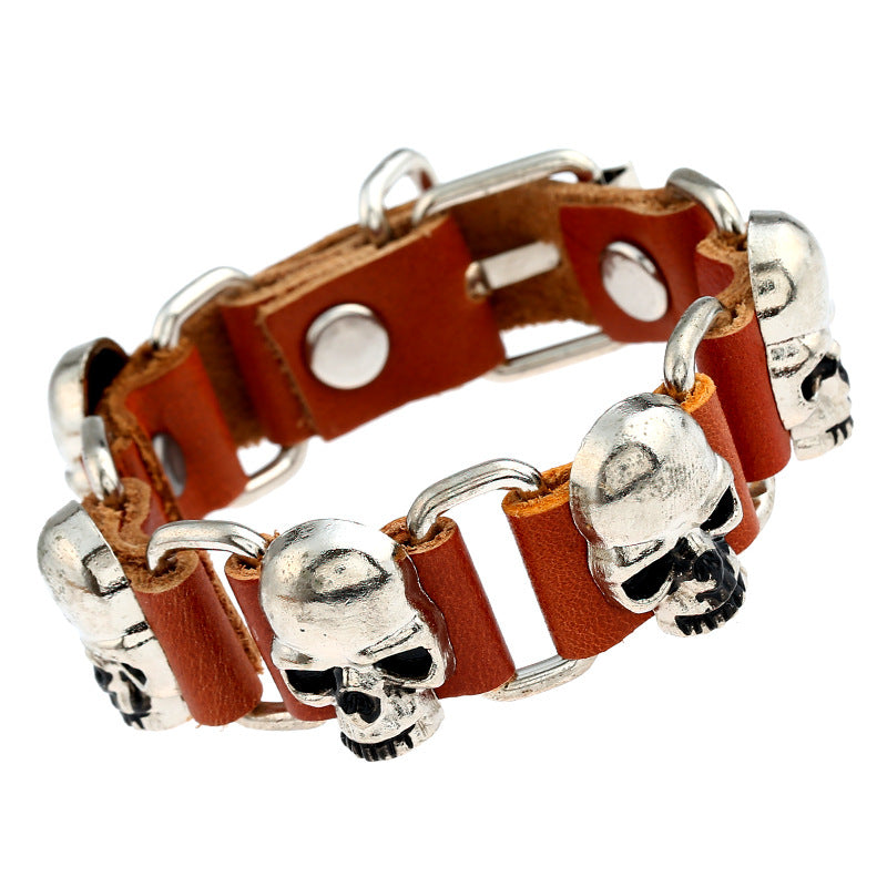 Ornament Personality Trend Punk Cattle Leather Bracelets