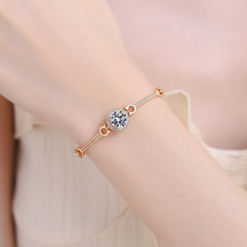 Moissanite Eight Hearts And Arrows Round Bag Bracelets