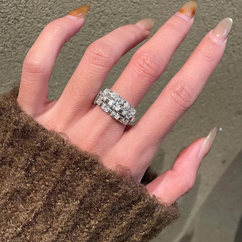 Stacked Female Light Luxury Minority High-grade Palace Style Ring