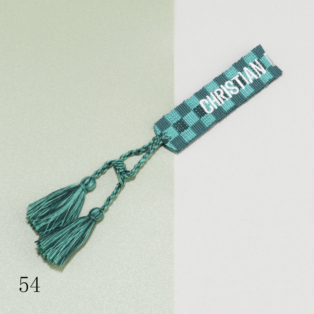 Cotton Thread Embroidery Wrist Strap Tassel Woven Female Bracelets