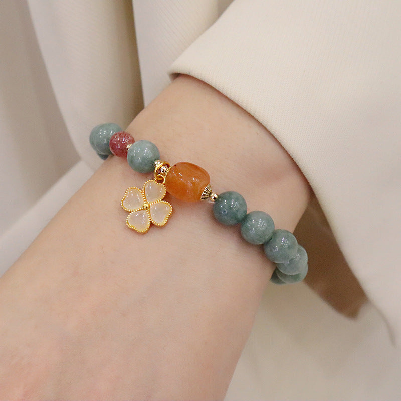 Women's Korean Fresh Jade Crystal Burma Aventurine Bracelets