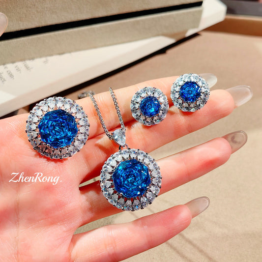 Octagonal Millennium Tanzanite Blue Dazzling Colored Rings
