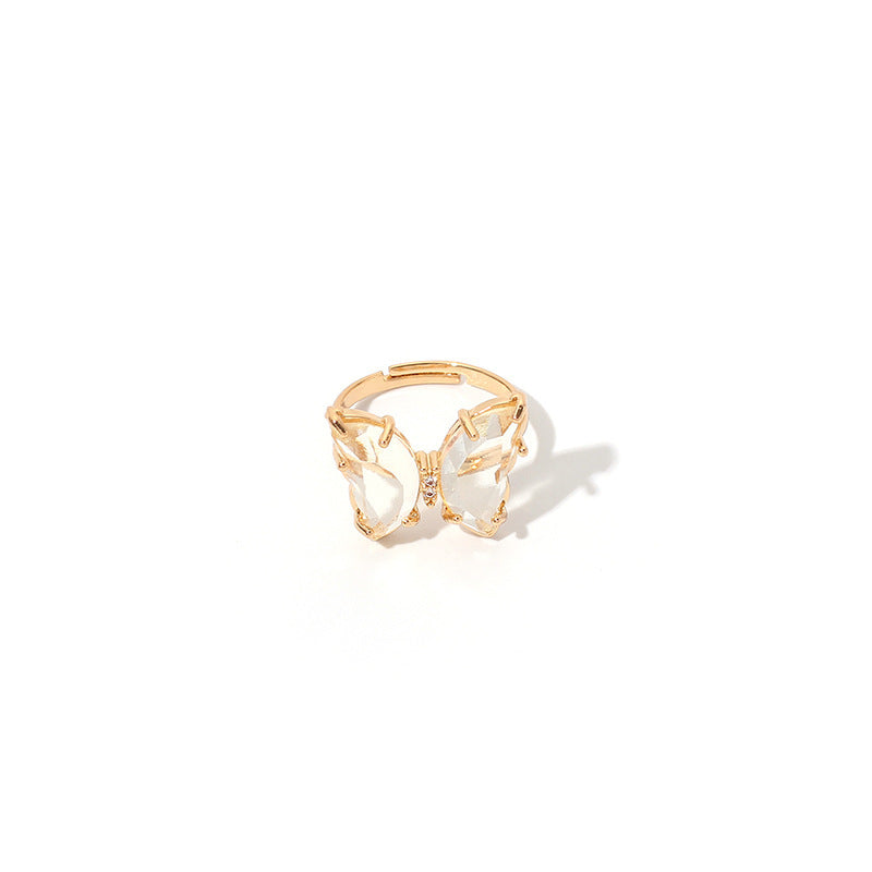 Clearance Vintage Creative Heart Hollow Butterfly Rings