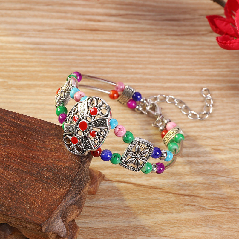 Retro Ethnic Style Colorful Yunnan Vacation Miao Bracelets