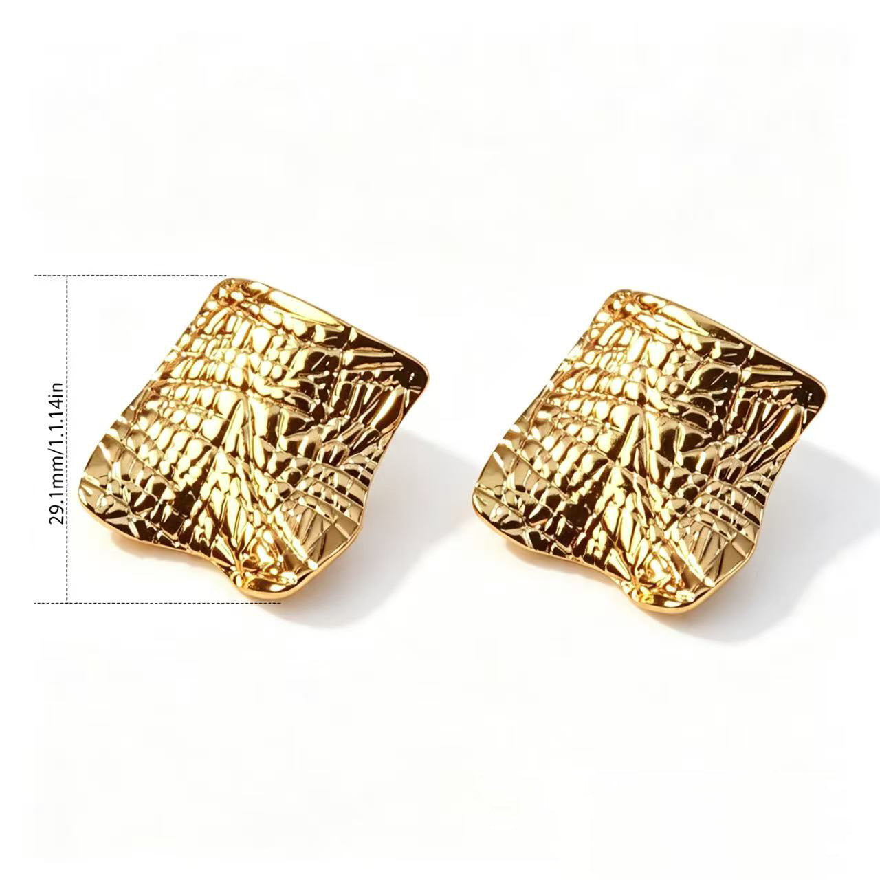 Women's Stainless Steel Light Luxury High-grade Titanium Gold-plated Stud Earrings