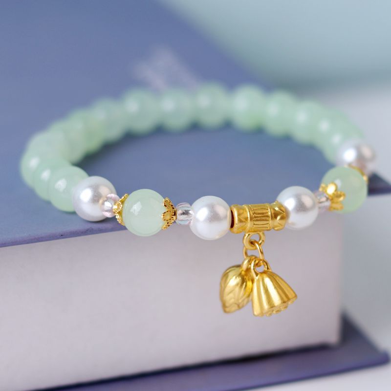 Lotus Seedpod Seed Vietnam Placer Gold Peace Bracelets