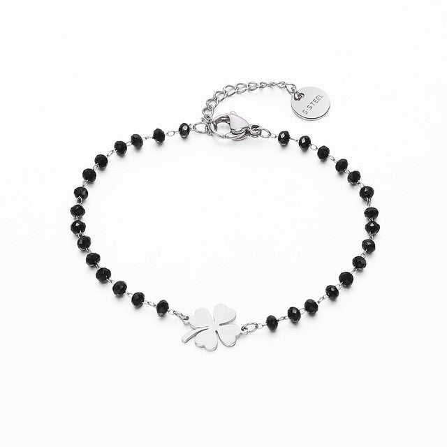 Steel Ornament Clover Female Simple Couple Bracelets