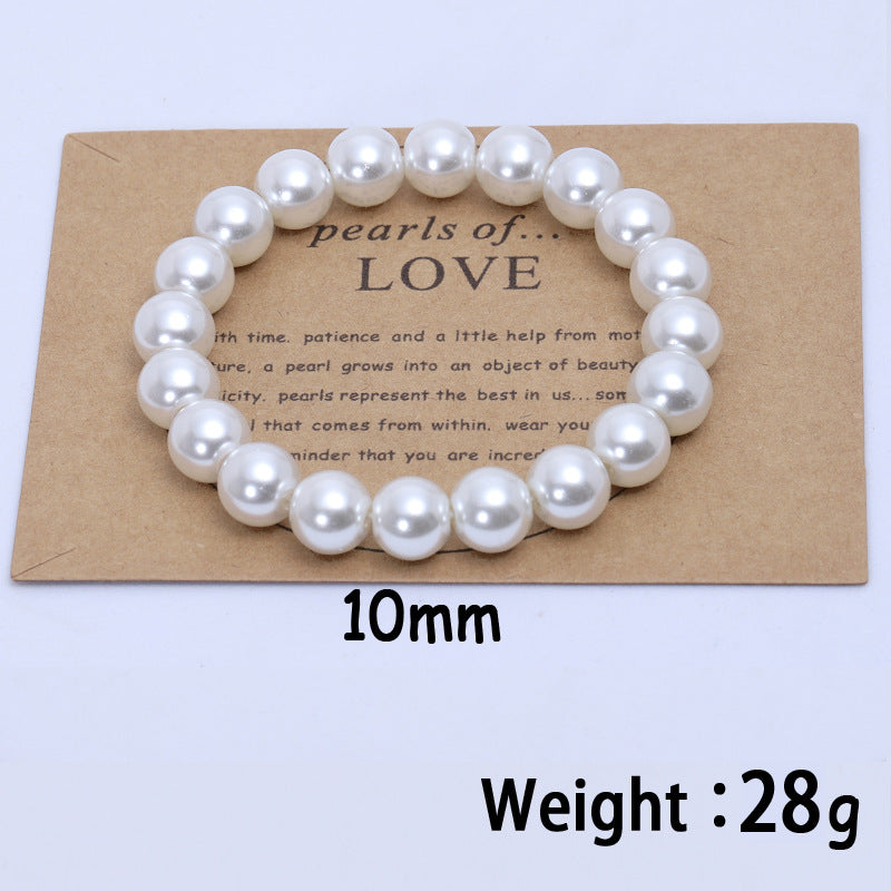 Quality Artificial Glass Pearl Romantic Love Bracelets