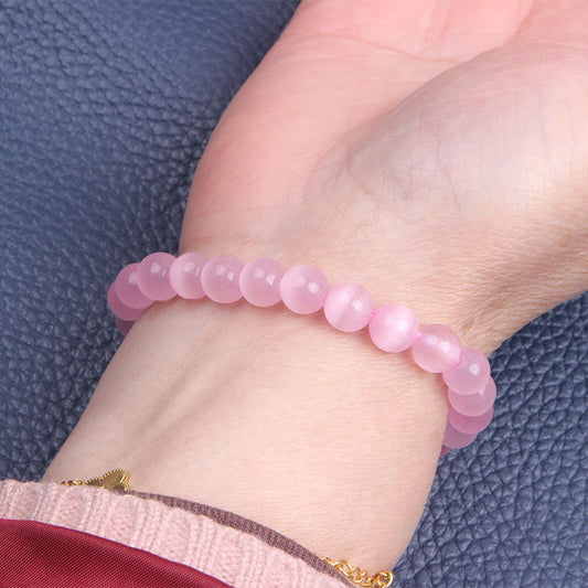 Men's Eye Round Beads Lucky Lady Fresh Simple Bracelet