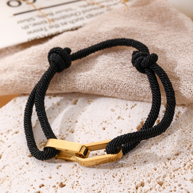 Vachette Clasp Adjustable Stainless Carrying Strap Bracelets