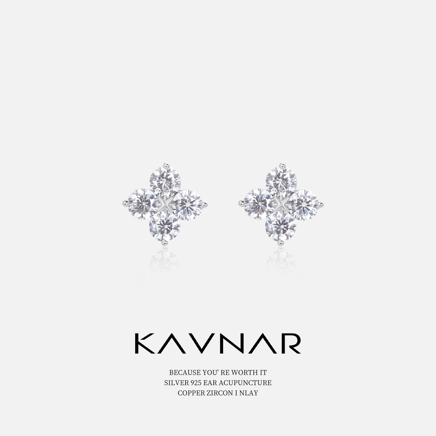 Stars Zircon Ear Fashionable Sier Pin Stud Earrings