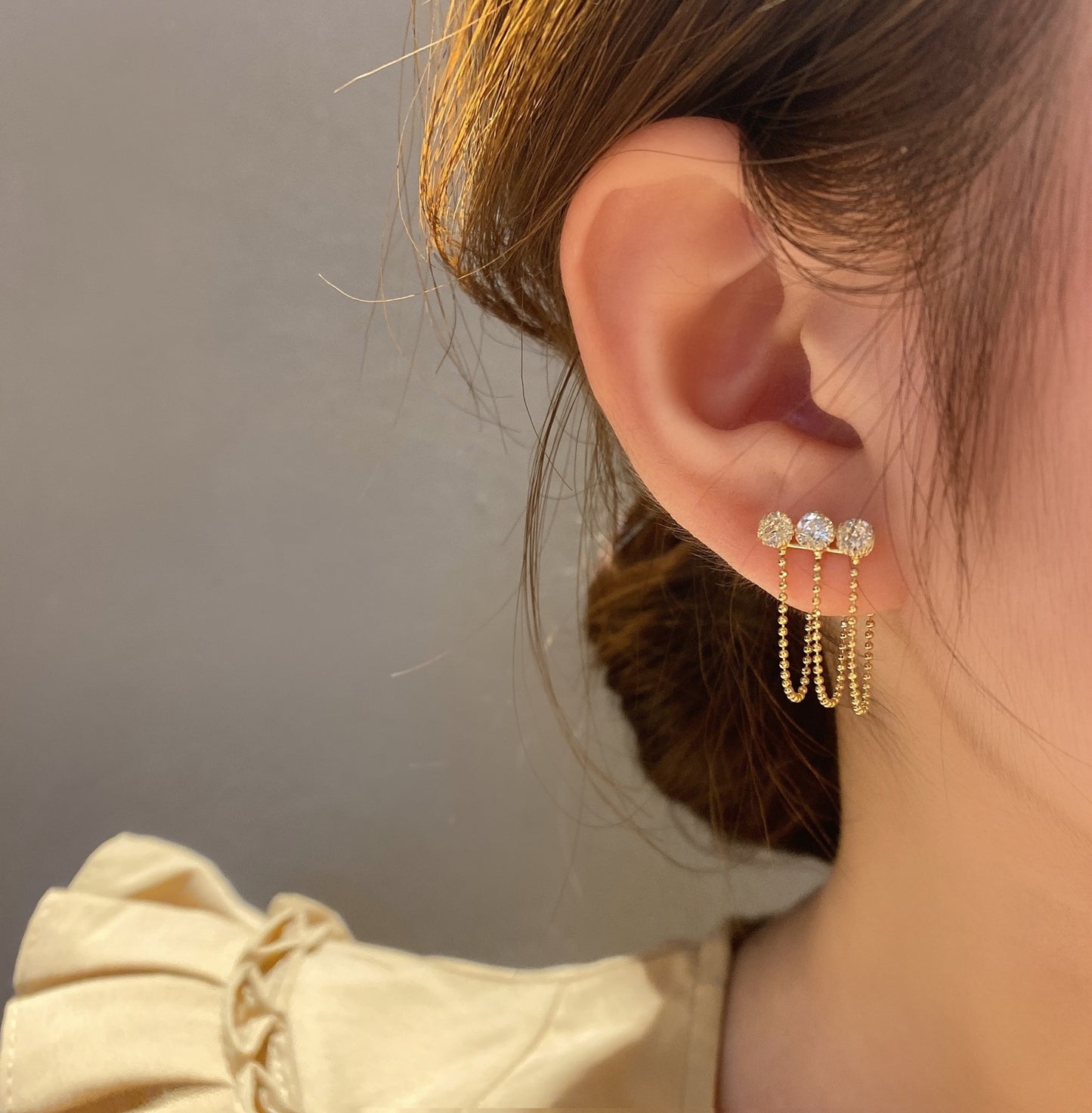 Boucles d'oreilles en perles, légères, de luxe, de tempérament, douces, d'automne