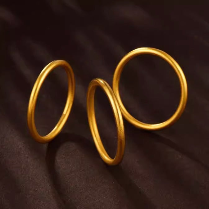 Solid Matte Gold Cold Wind Index Finger Rings