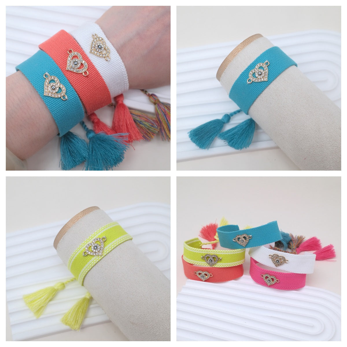 Ornament Hand-woven Wrist Strap Love Heart Bracelets