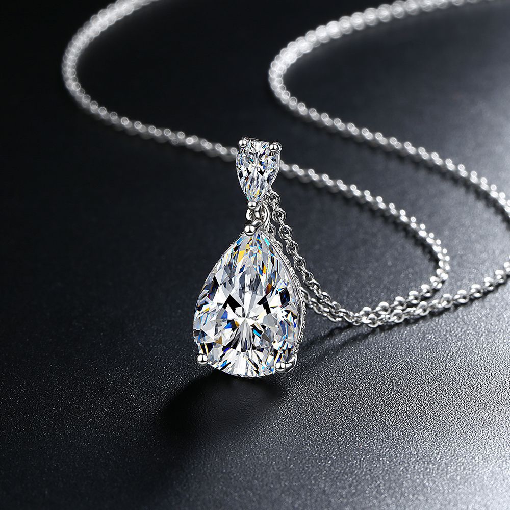 Drop Zircon Artistic Temperament Ornament Short Necklaces