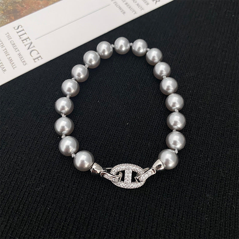 Women's Elegant Perfect Circle Pearl Fashion Light Bracelets