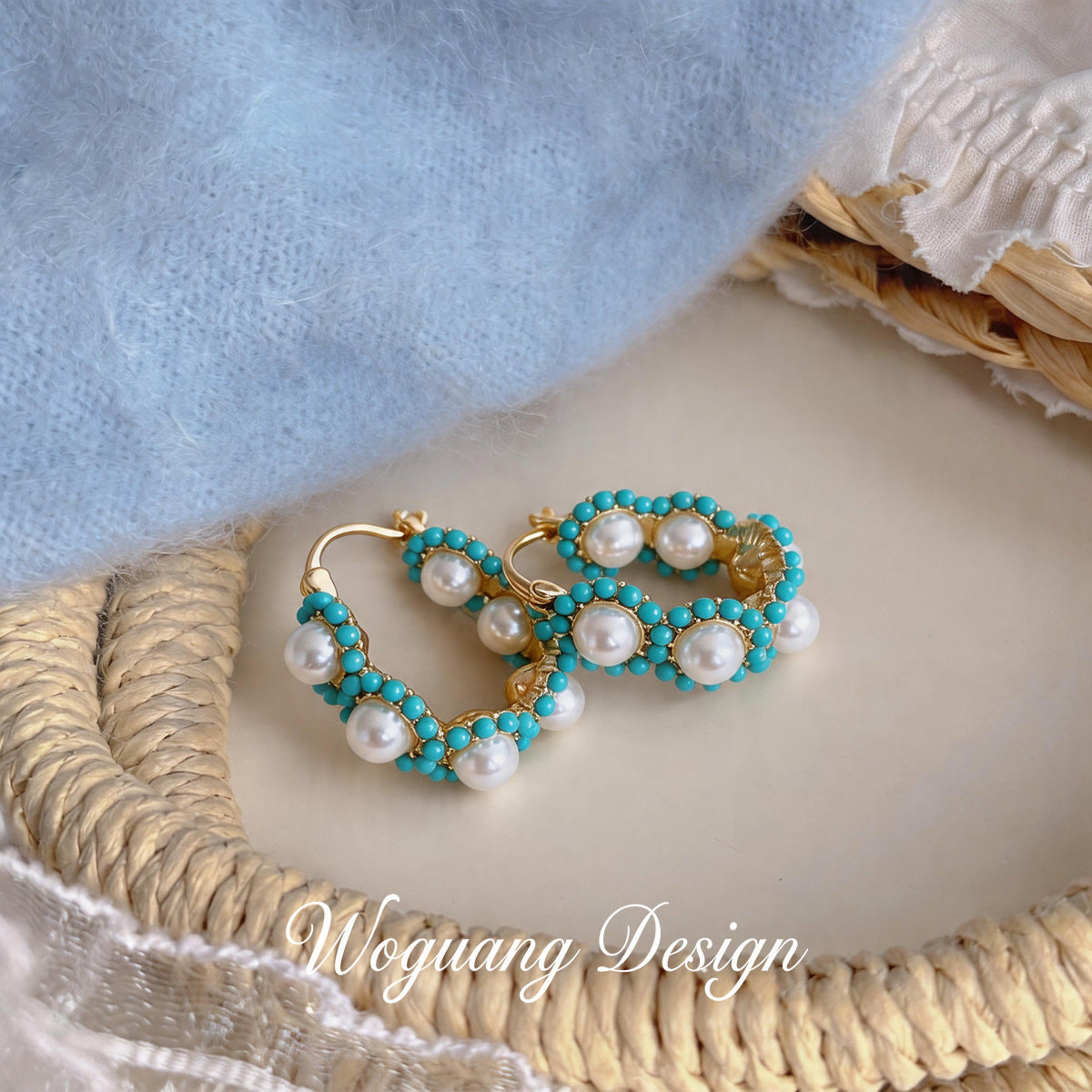 Winding Pearl Fashionable Personalized Design Versatile Light Luxury Ear Buckle