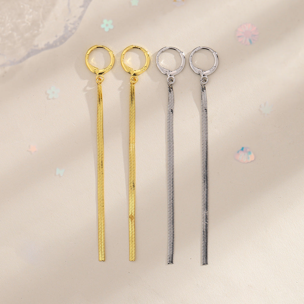 Korean Style Elegant Super Shiny Blade Earrings