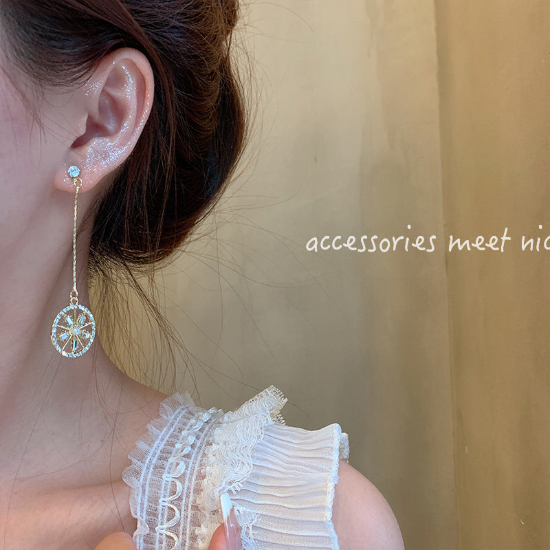 Long Elegant Ear Threads Face Slimming Earrings