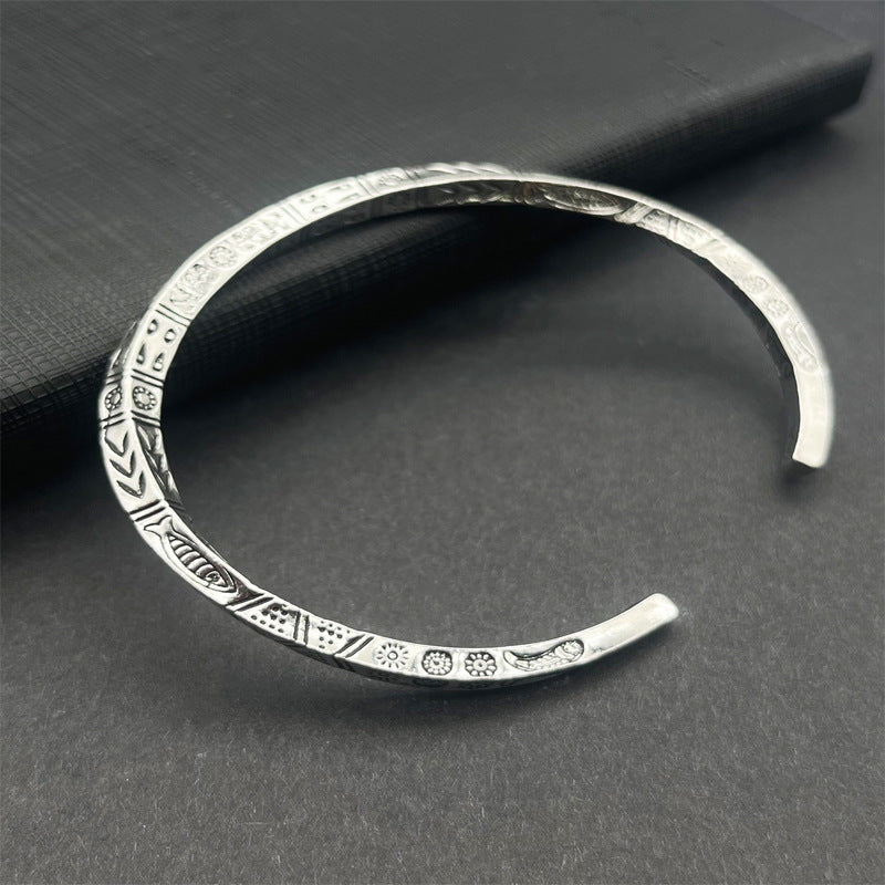 Bohemian Retro Totem Titanium Steel Artistic Design Bracelets
