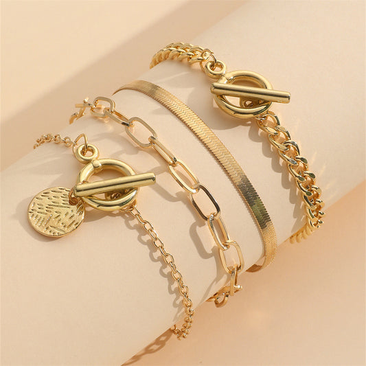 Women's Bone Chain Suit Retro Metal Buckle Bracelets