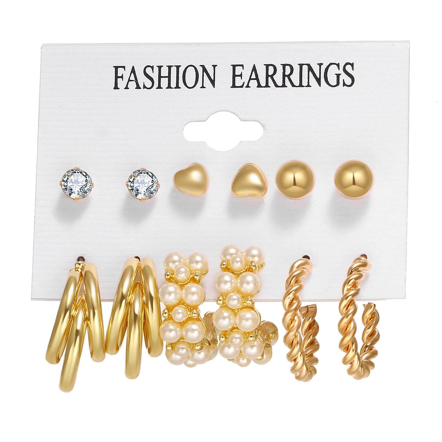 Alloy Ear Square Geometric Set Vintage Earrings