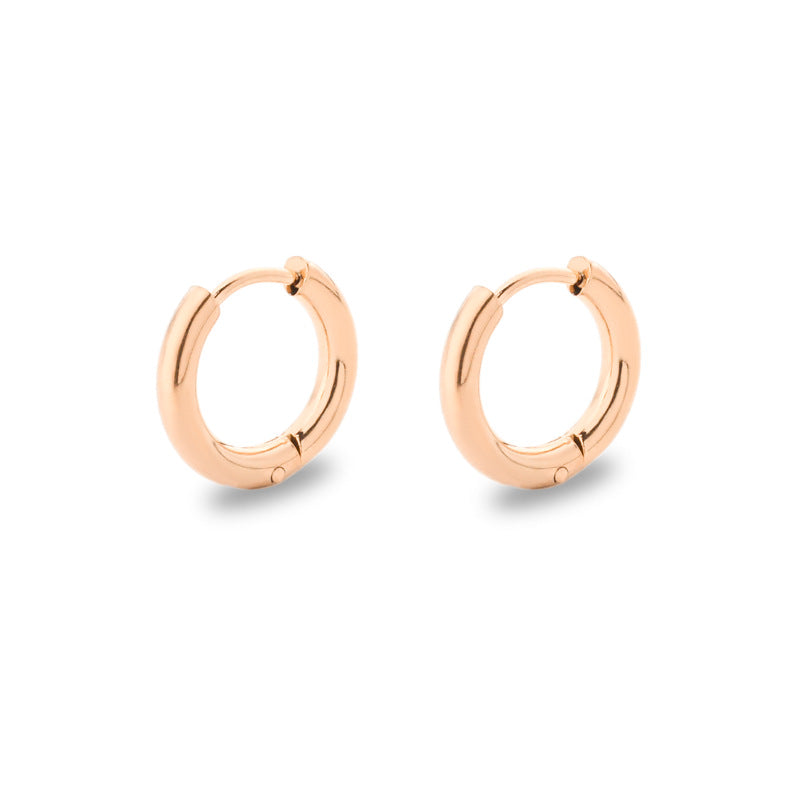 Titanium Steel Stainless Coil Trendy Arc Glossy Ear Buckle