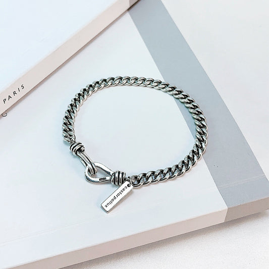 Hipster-Armbänder im Cold-Style mit vollständiger Sterling Silberkette für Damen und Herren